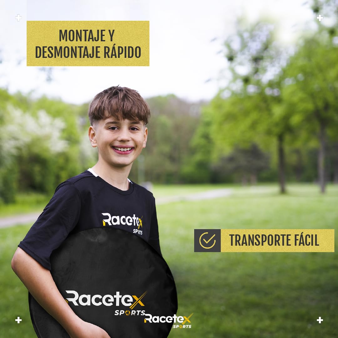 Racetex Portería de fútbol infantil 2 unidades fibra de vidrio reforzada con pelota bomba ancla bolsa