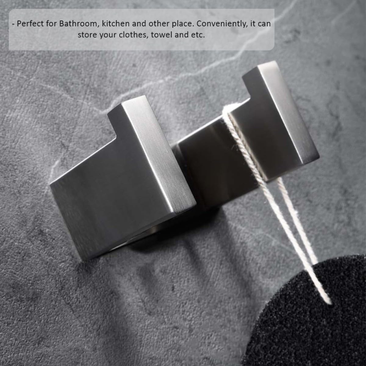 2 Piezas Percha Gancho Colgador De Estilo Moderno Almacenamiento De Toallas Para El Baño Accesorios Para El Baño Manos Abrigo Acero Inoxidable 304