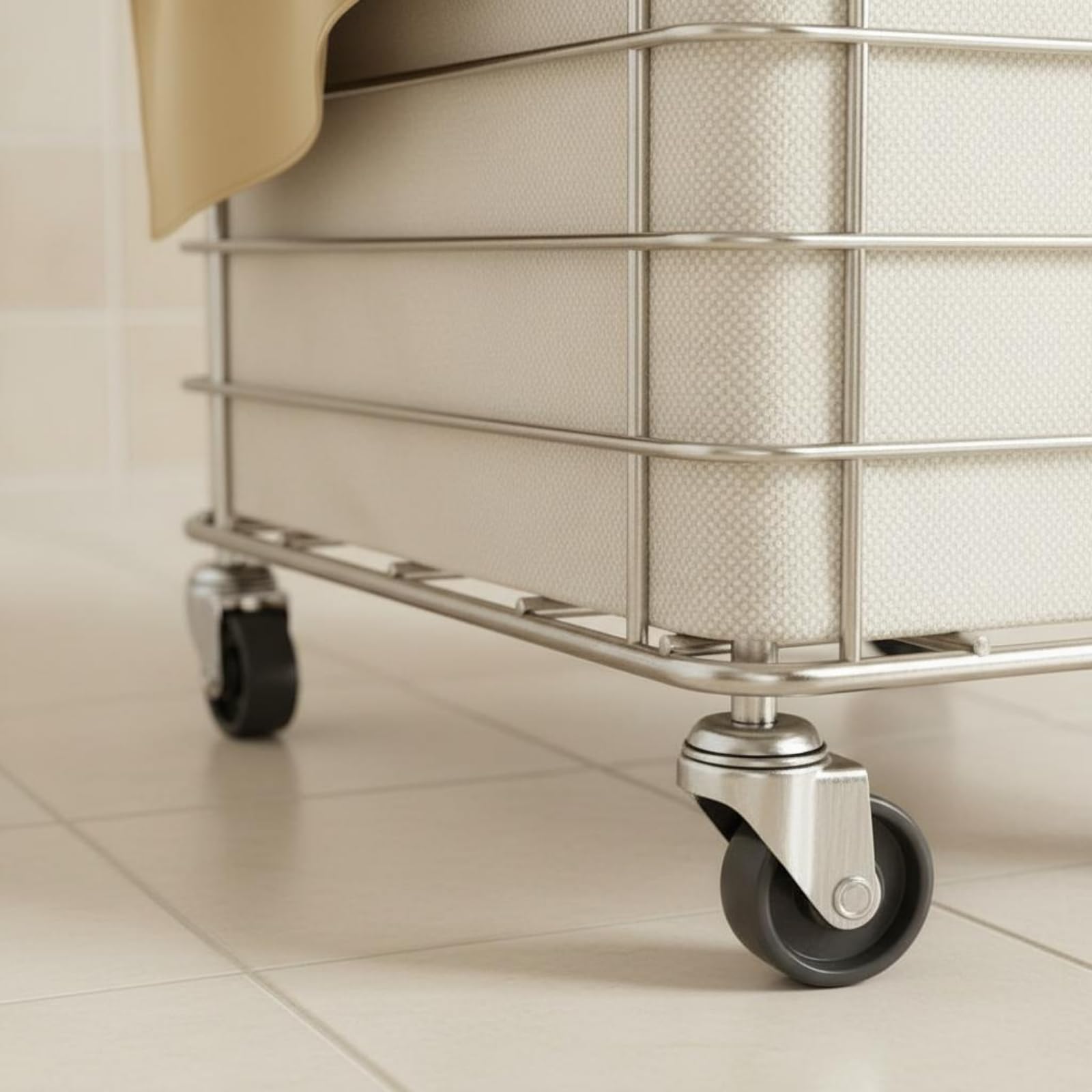 Cesto de Ropa con Ruedas Gran Capacidad Cubo de Lavandería Multifuncional Cesto Ropa Ventilado para Baño, Cesto De Ropa Sucia Con Bolsa De Almacenamiento