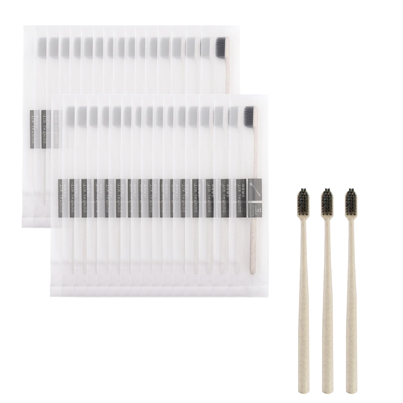 Disposable Toothbrush, 100 Pack Travel Toothbrush Set, Disposable Toothbrushes Multipack Manual Toothbrush with Soft Bristle, Individually Packaged for Travel, Hotel Amenities, Bathroom, Charity