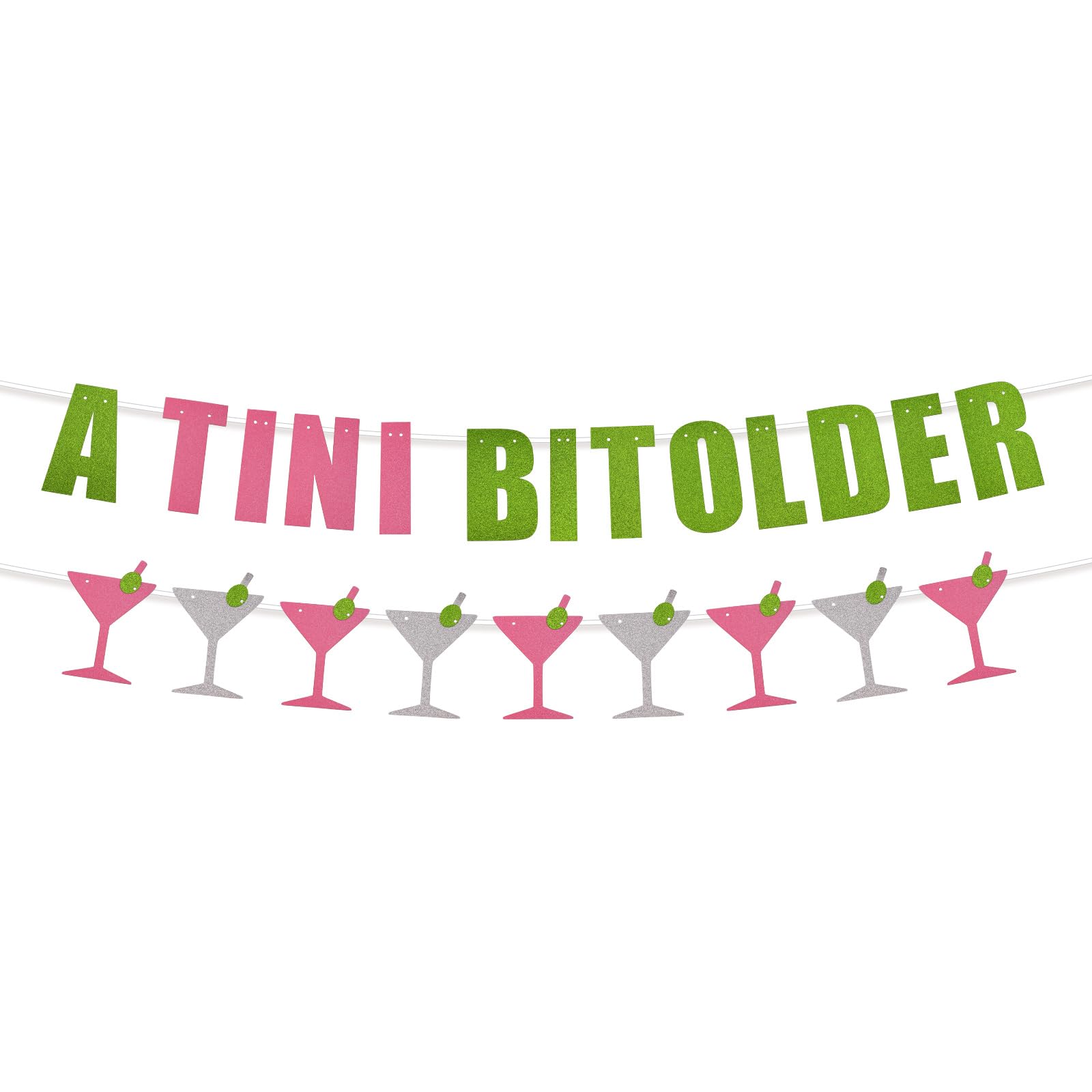 Martini-Schärpe Für Geburtstagspartys – 'A Tini Bit Older', Satin, 80 Cm Lang, Mit Sicherheitsnadel
