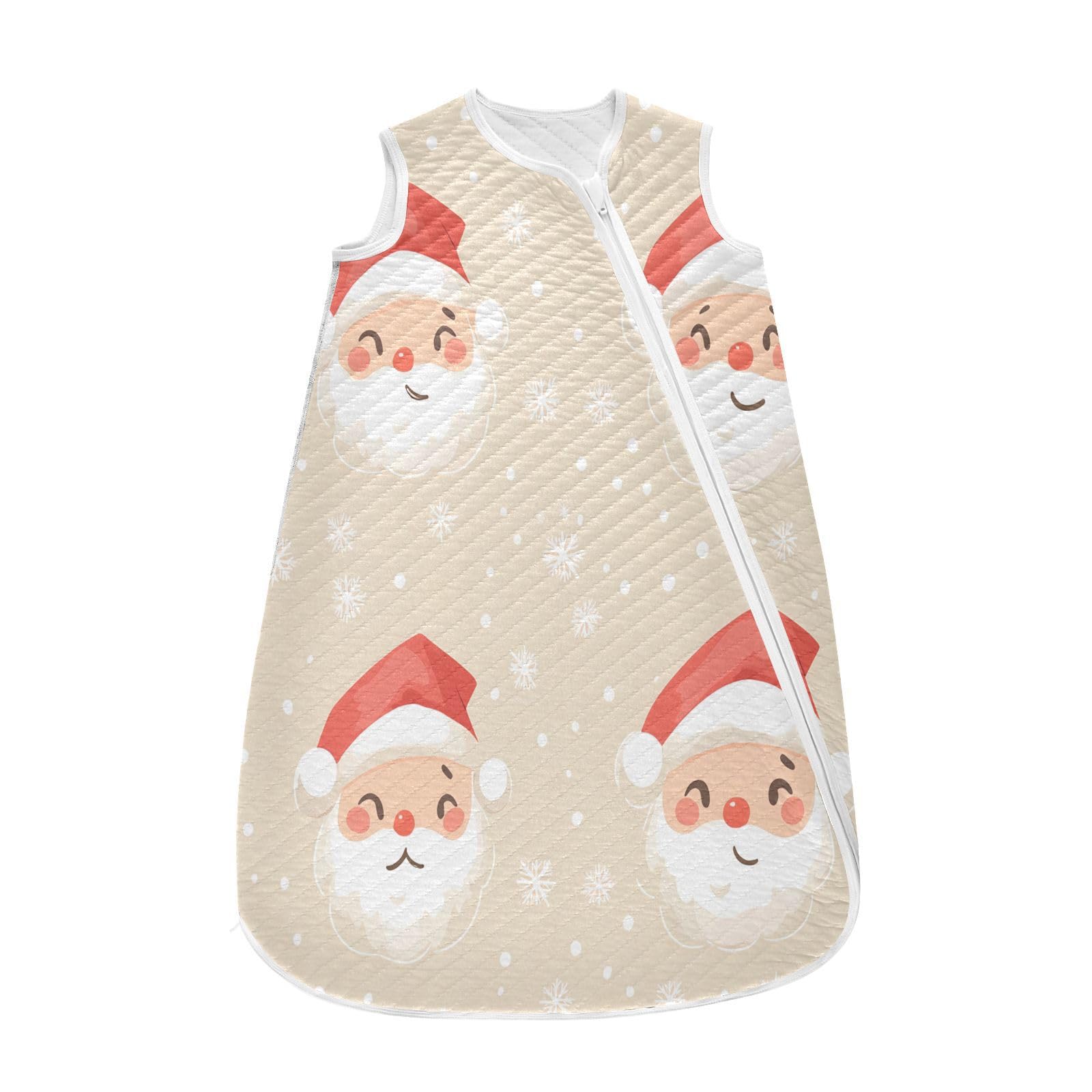 Kigai Santa Claus Baby Sleep Sack Wearable Blanket Sleeping Bag 2-Way Zipper Soft Swaddle Transition Sack