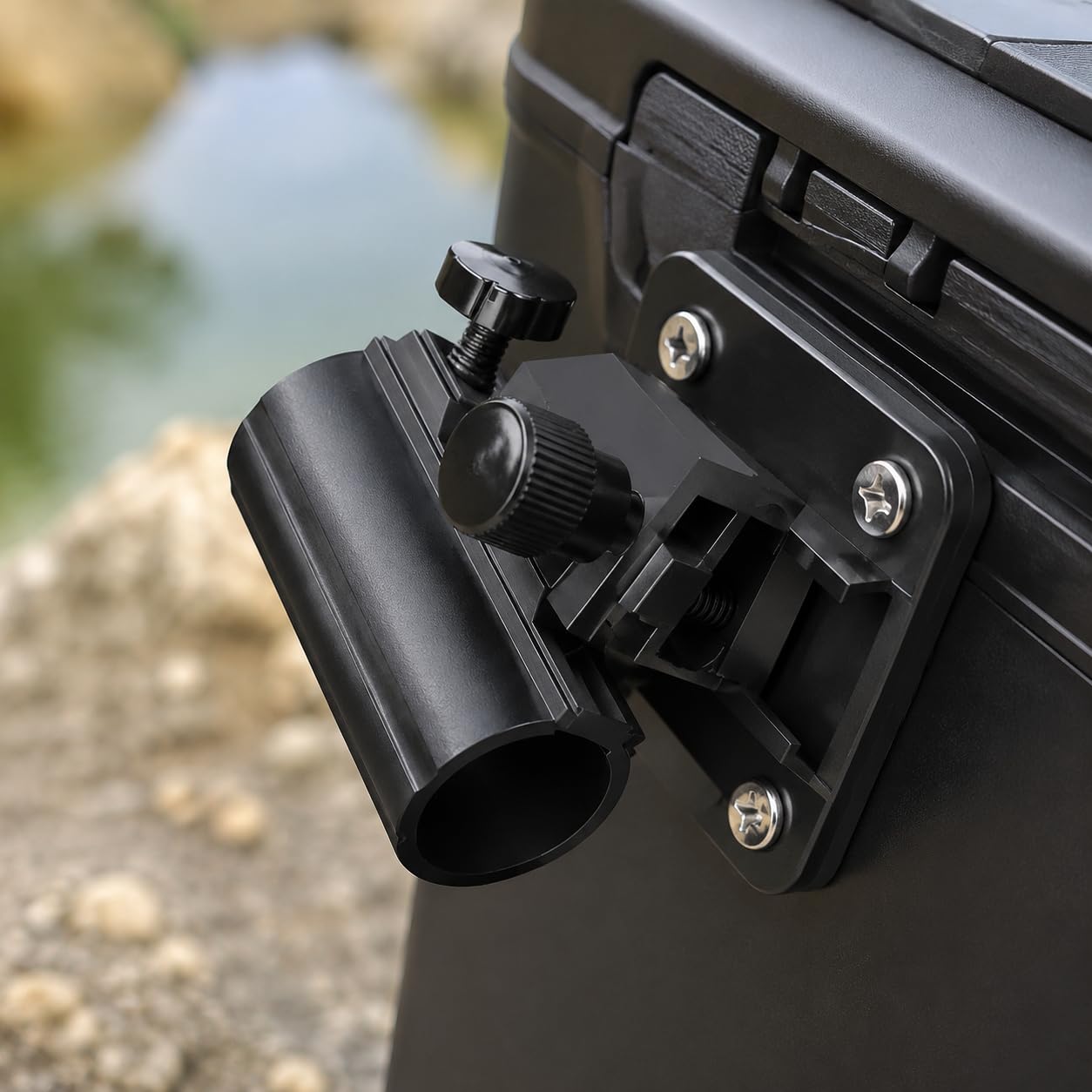 Multifunktionaler Angelkoffer mit Sitz, 9L, 500kg Tragkraft, Dunkelgrau, Stabile, Tackle Box für Angler, three-point mit Werkzeugfach