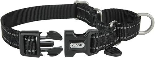 Miniatura 6 de Ewinoom Martingale Collar para perros, con cierre de liberación rápida, collares ajustables sin tirones para perros machos y hembras (M, flamenco)