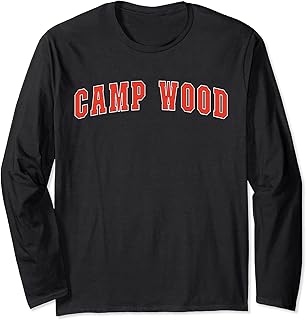 Camp Wood Texas TX College Style Red Text Camp Wood Long Sleeve T-Shirt