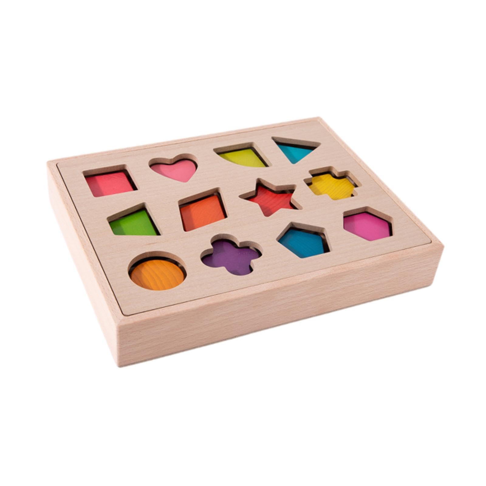 Generic Holzform Sortierspielzeug für Kinder, Puzzle Und Matching Box Zur Förderung Der Koordination, Bunt