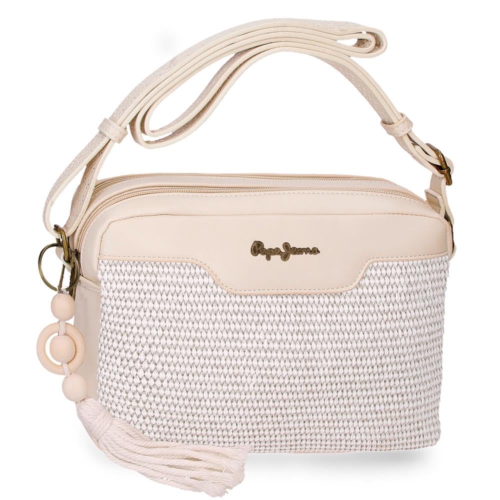 Pepe Jeans Clara mochila, Bolso, bandolera Beige, rosa cms Poliéster y PU by Joumma Bags