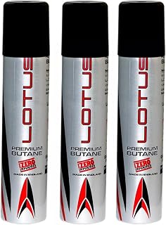 Lotus Premium Butane Fuel, 400ml Canisters, Zero Impurities - 3 Pack