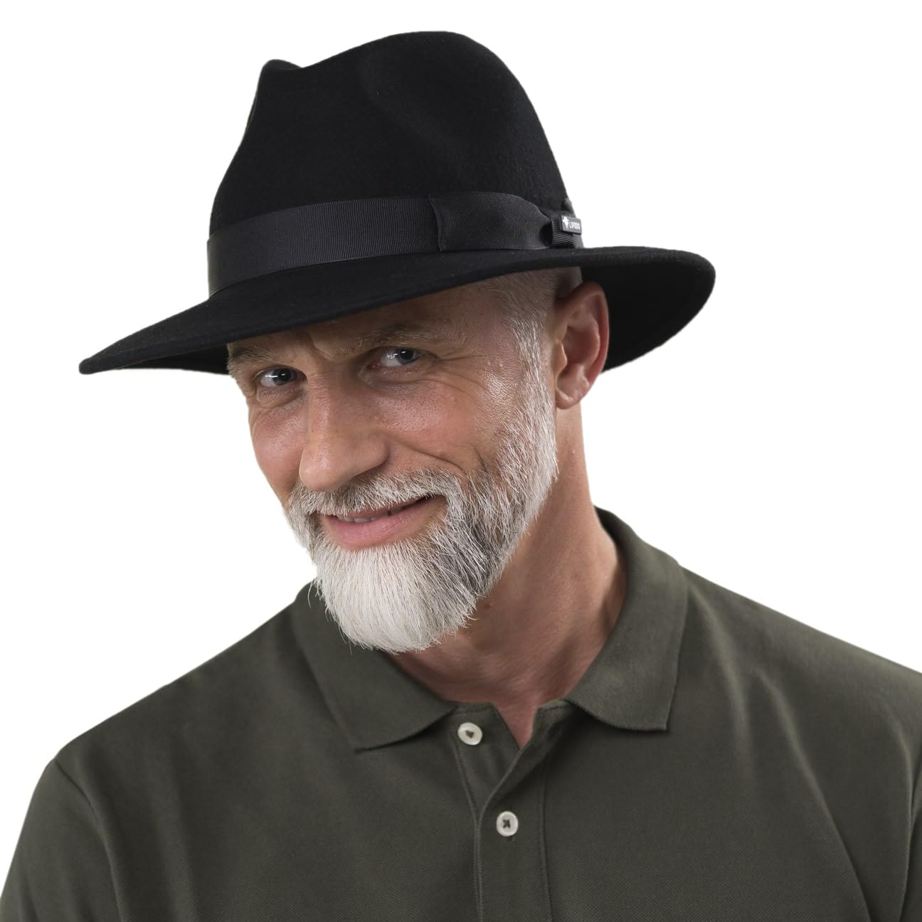 LIPODO New York Cappello Traveller Feltro di Lana Fascia Unicolore Made in Italy Unisex Estate Inverno