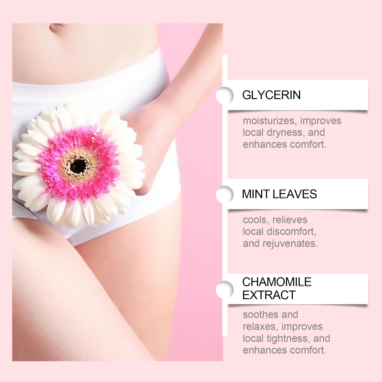 Inkontinenzcreme für Frauen, natürliche Formel, hautschützend, lindert Beschwerden, sanfte, beruhigende, leichte, nicht fettende Intimpflege für die tägliche Anwendung, kühlender (6PCS)