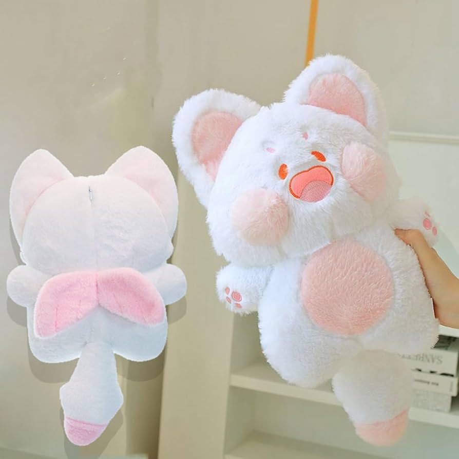 白い翼のあるぬいぐるみ Amazon｜猫ぬいぐるみ ねこ 縫いぐるみ 白青(翼あり) 抱きまくら