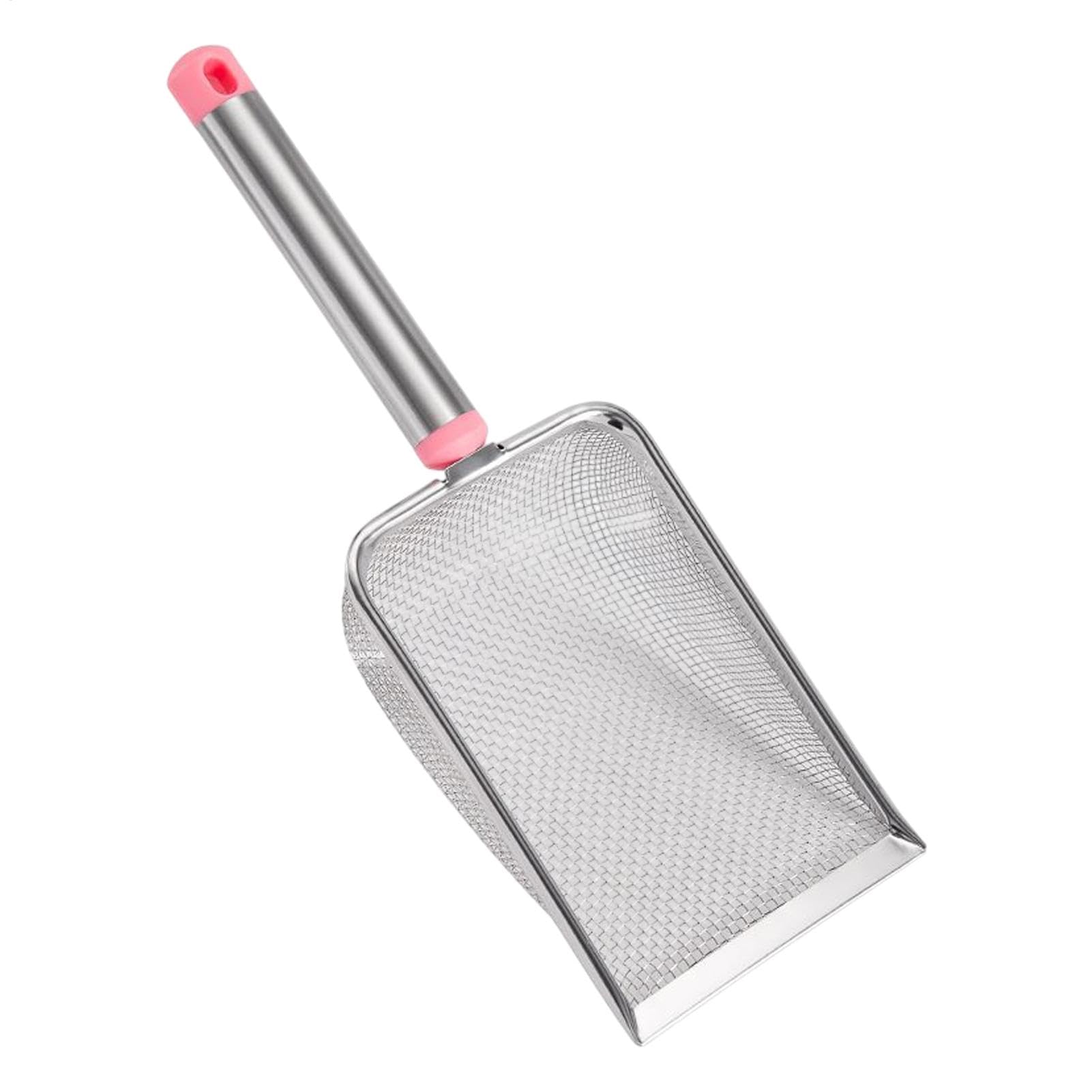 Cat Litter Sand Shovel - Portable Stainless Steel Waste Scoop, Lightweight High Performance Cat Shovel, Durable Non-Slip Grip Handle Scooper, Pooper Scooper for Cats Pet Sandspade Easy Abfa
