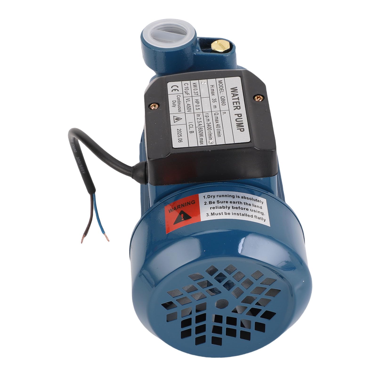 LiebeWH Słoneczna Pompa Wodna, 650 W, 40 L/min, wysokość Podnoszenia 35 M, żeliwo, Stop Aluminium, Stal Nierdzewna, Pozioma Pompa z Pojedynczym Ssaniem, z Podwójnym łożyskiem Kulkowym, (AC220V)