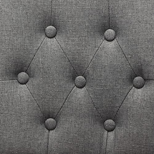 Lssbought 30 Inches Stylish Fabric Barstools With Solid Wood Legs And Button-Tufted Back,Set Of 4 (Gray) #TOP5