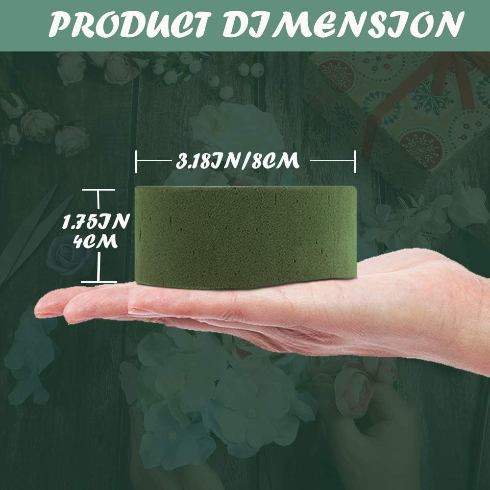 Taope Floral Foam 15 Pcs, Green Sponge Block for Artificial & Fresh Flowers - Image 2