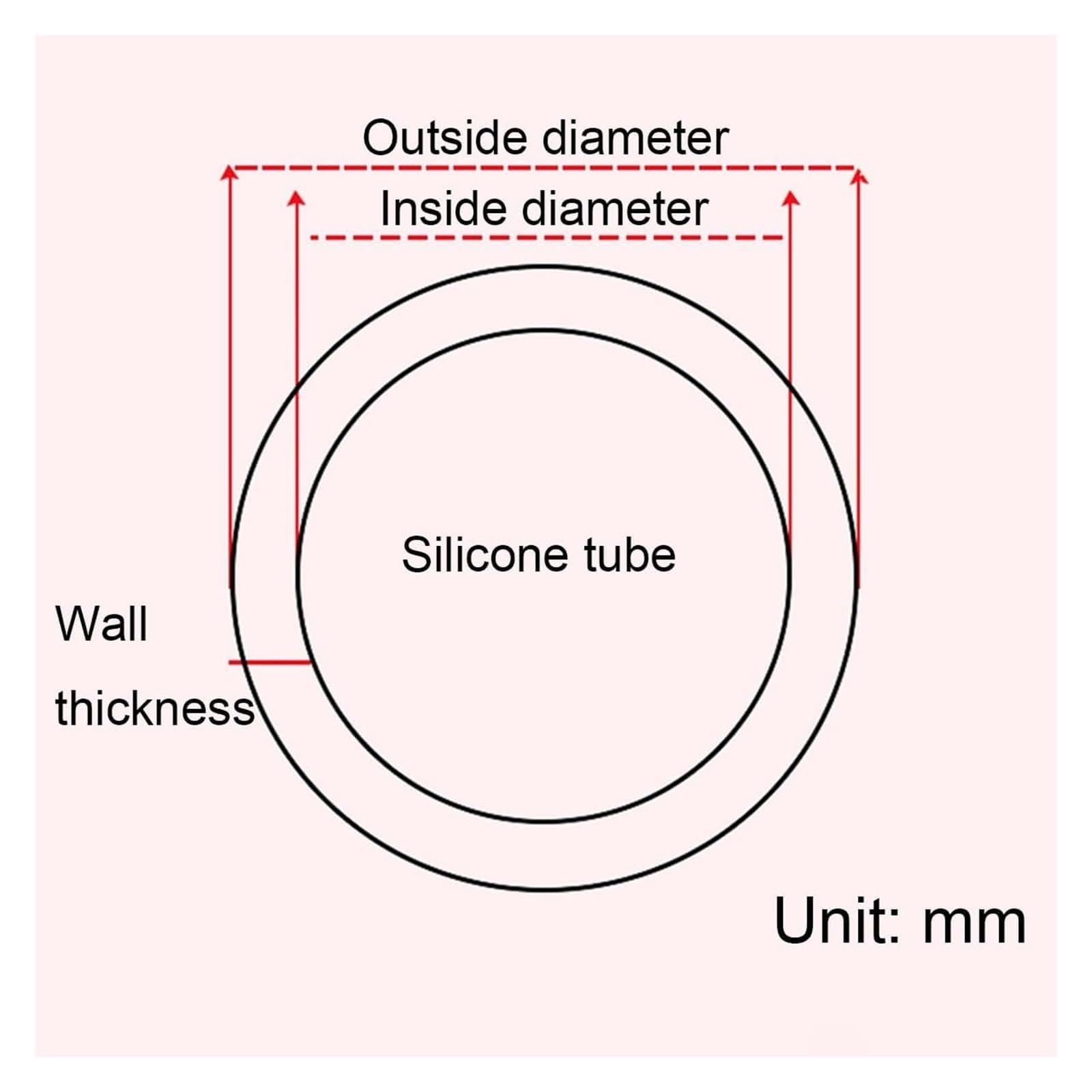 Flexibler Silikonschlauch, Rohr for Biermilchschlauch 5M oder 10M(ID 2xOD 6mm 5M)