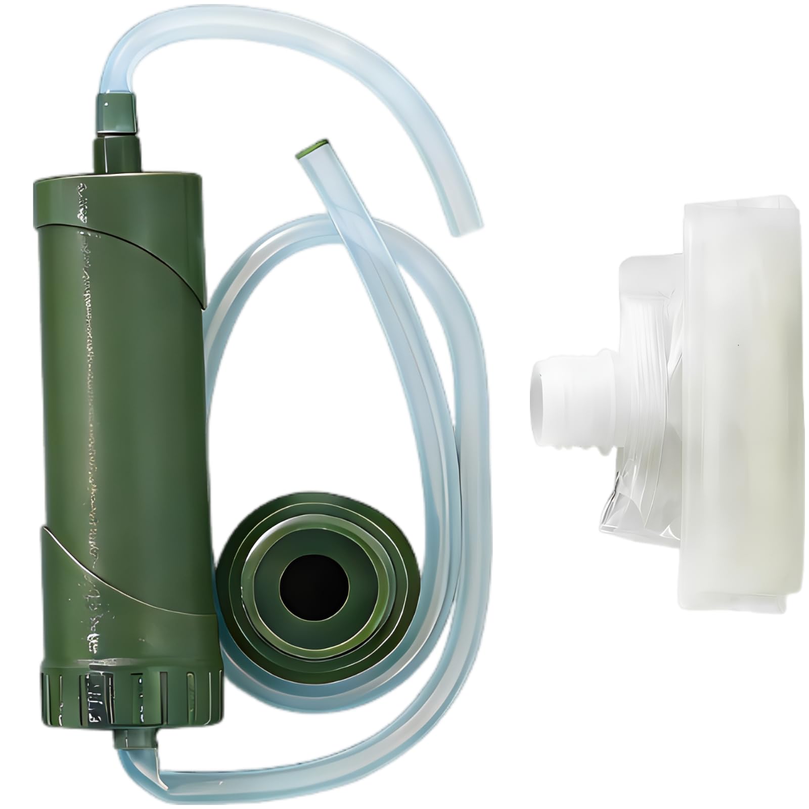 Paille filtrante d’eau pour l’extérieur, filtre à fibre creuse 0,01 micron pour camping, randonnée et urgence, capacité 4 000 L, purificateur portable, tube d’extension, poche à eau, étui EVA