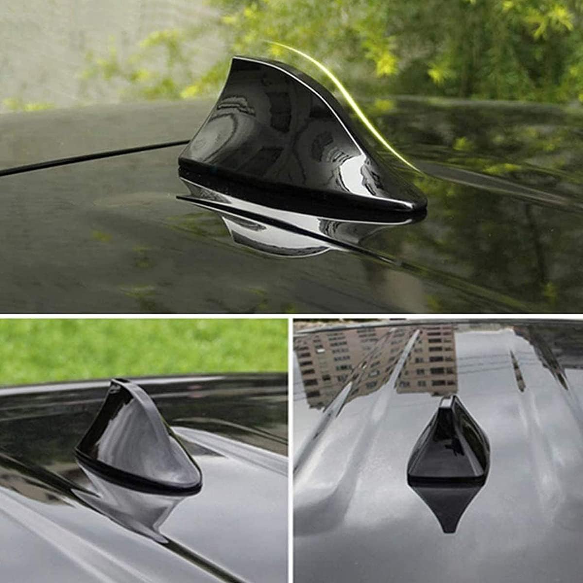 Antenna A Pinna di Squalo per Auto, per Ford Bronco, Expedition, Maverick, Fusion, Antenna A Pinna di Squalo, Antenna Radio per Auto, Antenne da Tetto, Argento