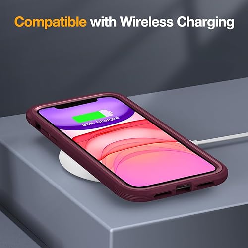 Miniatura 422 de Miracase Glass Series - Funda para iPhone 11 de 6.1 pulgadas, funda resistente de cuerpo completo mejorado con protector de pantalla de vidrio Negro