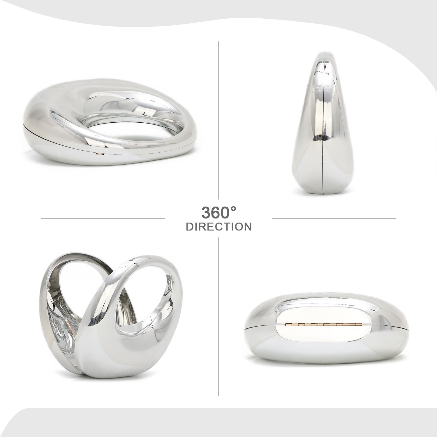 Oweisong Gold Acrylic Clutch Purse for Women Moon Hape Top Handle Handbag Colorful Clear Shoulder Evening Bag with Chain