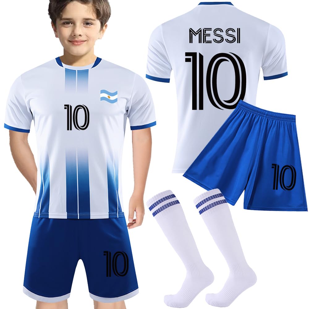 ELTONYAMESSii Argentina Soccer Jerseys for Boys Kids 2022 World Cup HOM/Awy Football Sports Team Shirt&Shorts Kit Uniform