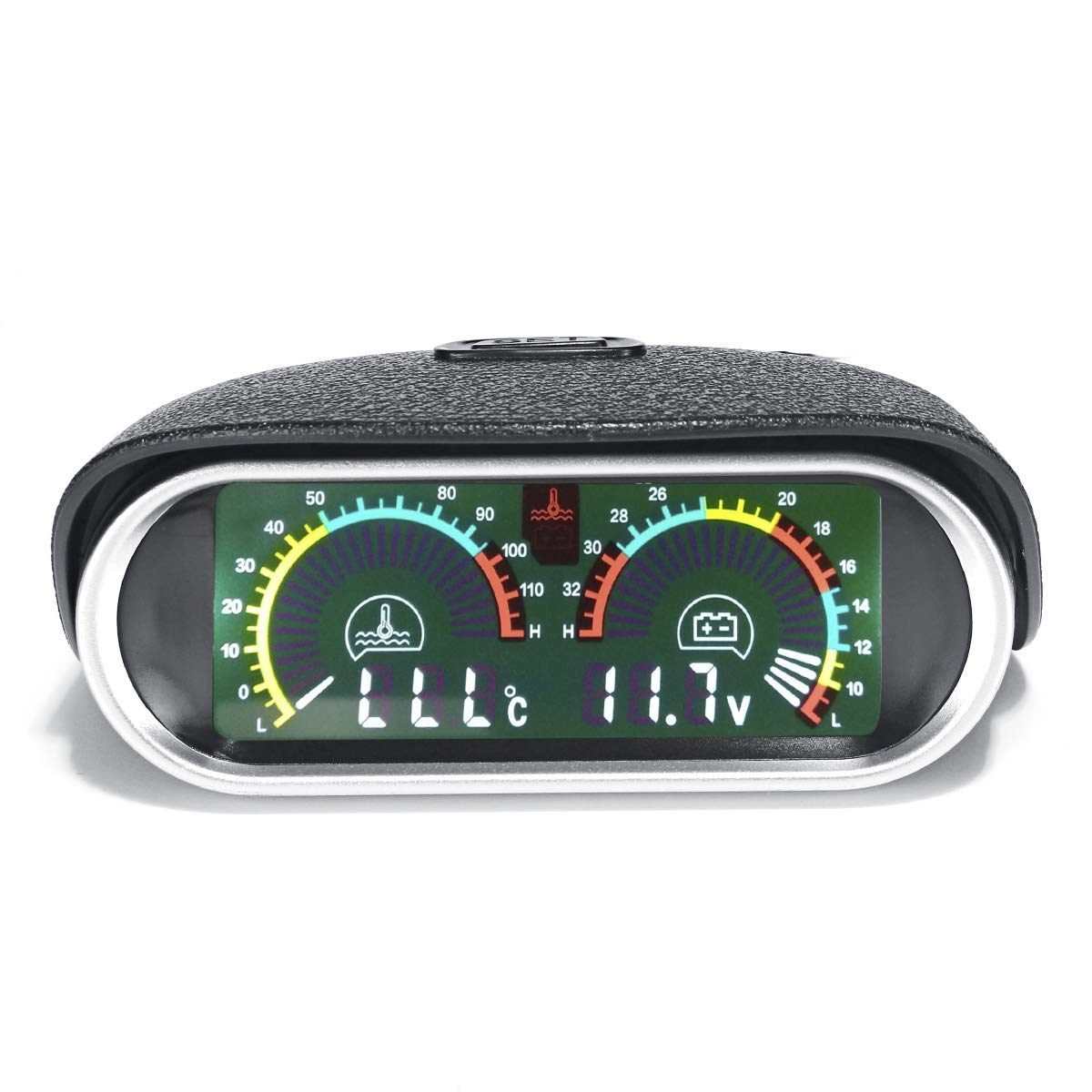 YONGYAO 2in1 LCD Medidor de Temperatura de Agua de Voltaje de manómetro Digital Horizontal DC 9-36V para Barco Coche camión