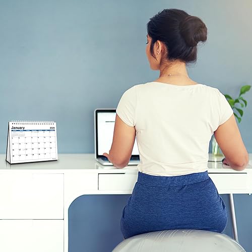 Miniatura 6 de CRANBURY Calendario de escritorio pequeño 2024-2025, calendario de escritorio de pie de 8 x 6 pulgadas, 18 meses de julio de 2024 a diciembre de