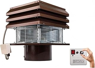 Gemi Elettronica Extractor de Humos para Chimenea con Regulador de 6 Velocidades 25 cm