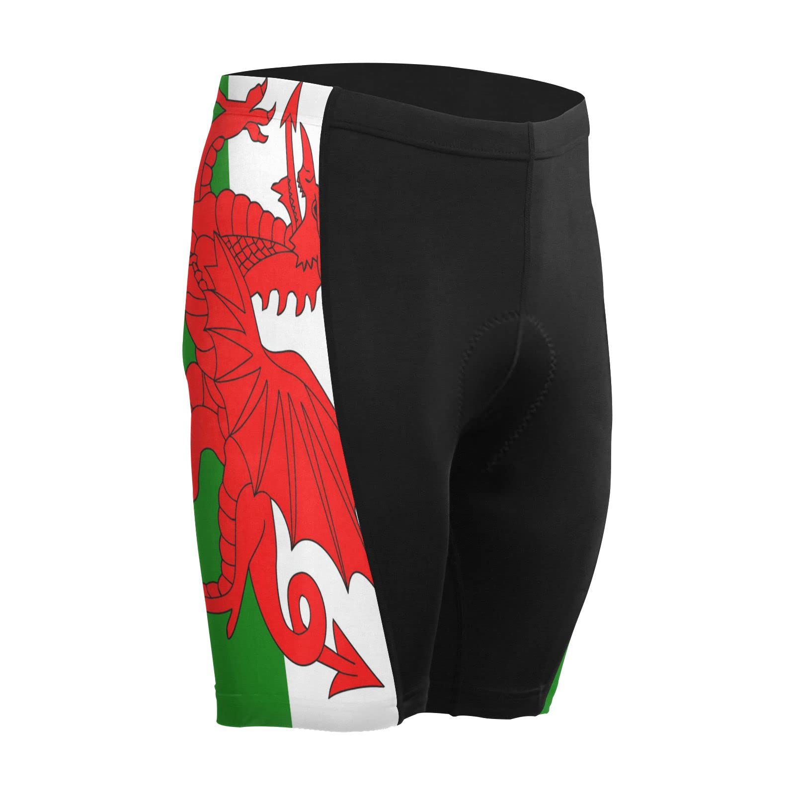 Wales Flag Men's Bike Shorts Padded Cycling Bicycle Biking Shorts Tight Multicolor