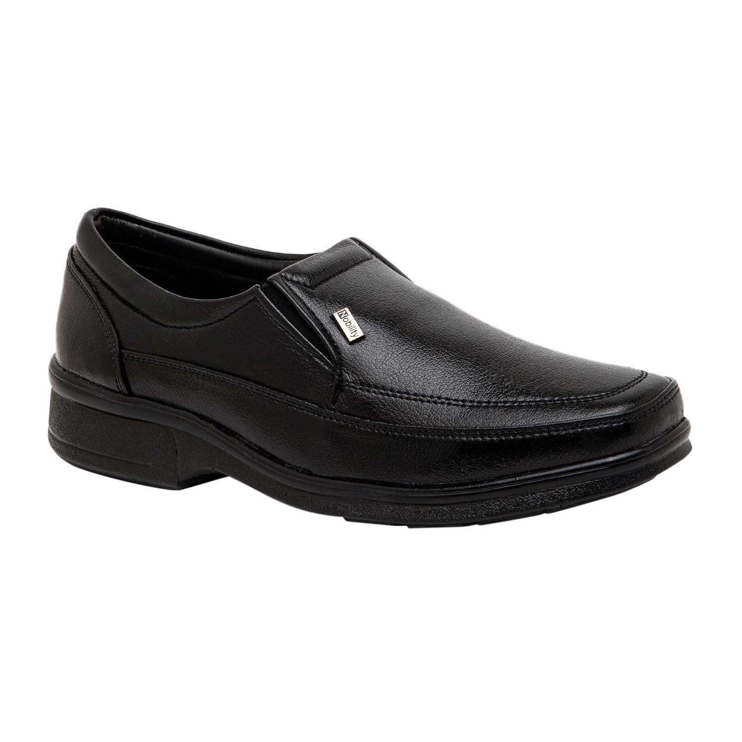 NOBILITY Black Formal Slip On Shoes for Men | Comfortable Walking | Classic Design | Slip Resistant Breathable |8 UK (B0D2KW9CQ5) Amazon Price History, Amazon Price Tracker