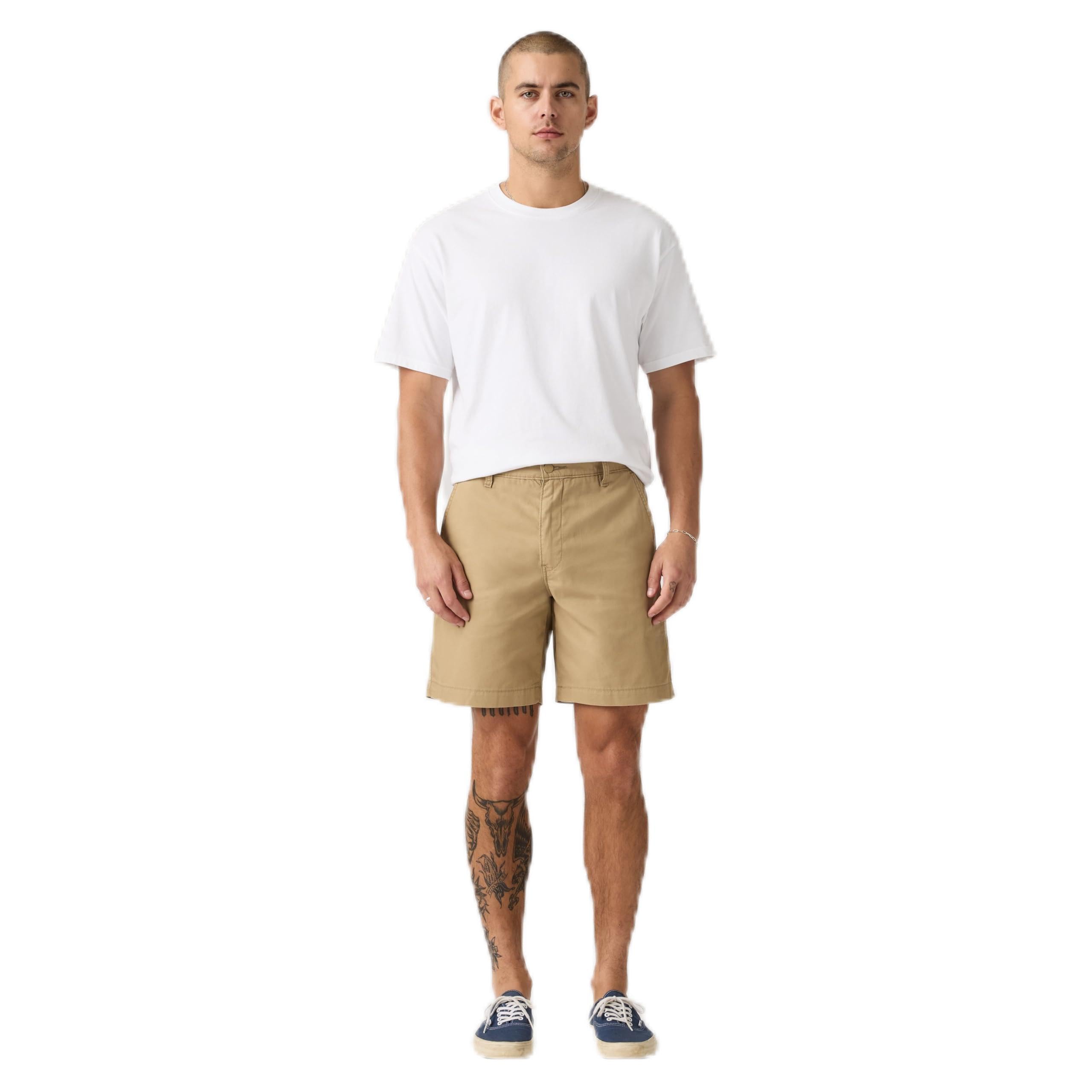 Levi's Men's Shorts XX Chino Mid Rise, Soft, Beige (Harvest Gold), W33/L28