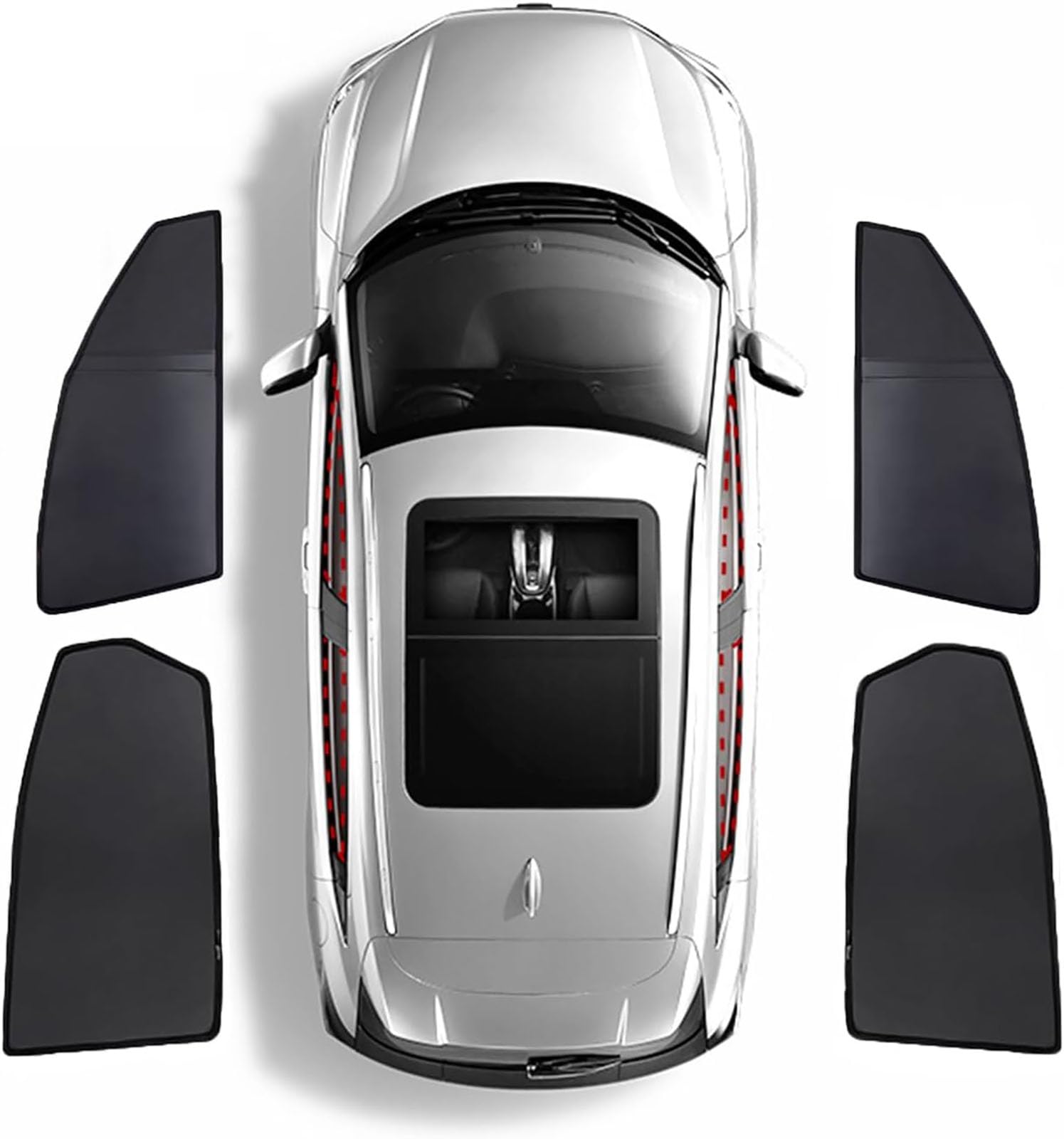 Tendine Parasole Auto Finestrino Laterale per MG ZS SUV 2017 2018 2019 2020 2021 2022 2023 2024-, Personalizzato Magnetica Opaco Anti-UV Anti-Zanzara Pieghevole,Side Window