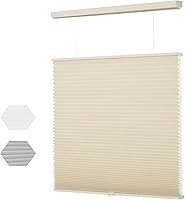 Vista 11 de MYshade Persianas celulares opacas sin cordones de 1.5 pulgadas de alto, plisadas, para ventanas, hogar, dormitorio, oficina, control de luz