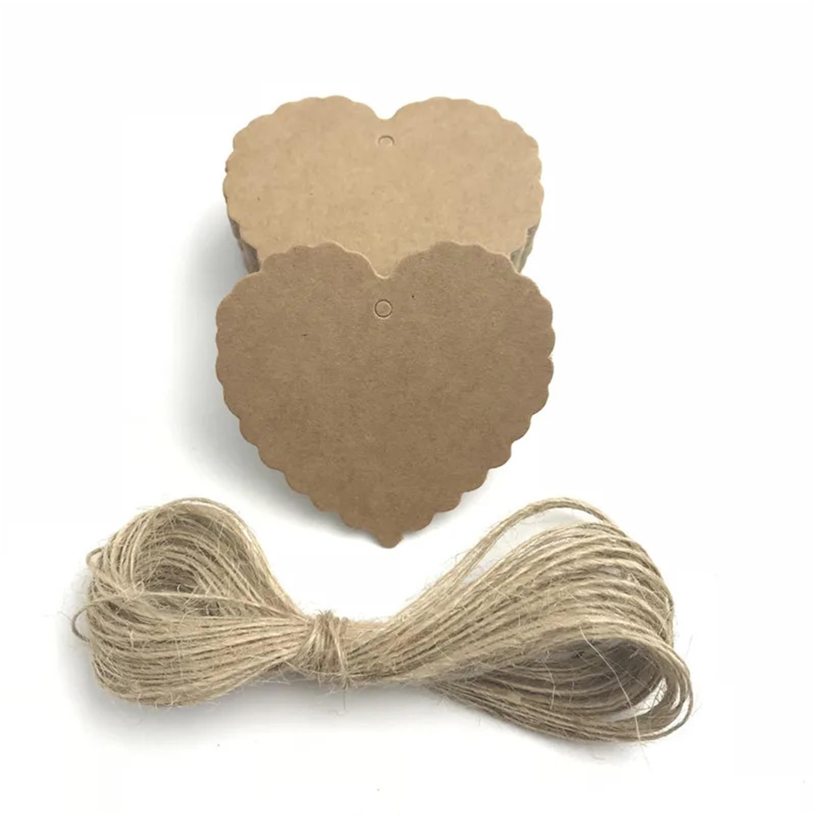 Etichette per prezzi con cordino, 200 etichette in carta kraft, etichette per giardinaggio, per matrimonio, note vuote, 5,8 x 5,5 cm (nero con corda da 10 m)