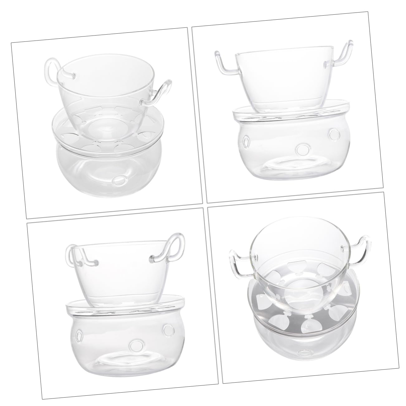 VALICLUD 1Set Pentola Trapezoidale per Fonduta e Scioglimento e Cioccolato per Feste Include Base e Design per Ustioni