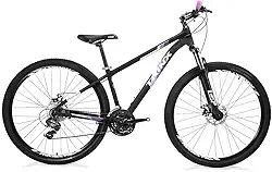Bicicleta Mountain Bike Aro 17 Roxa,Resistente, Confortável e Ideal para Uso Urbano e Trilhas Leves