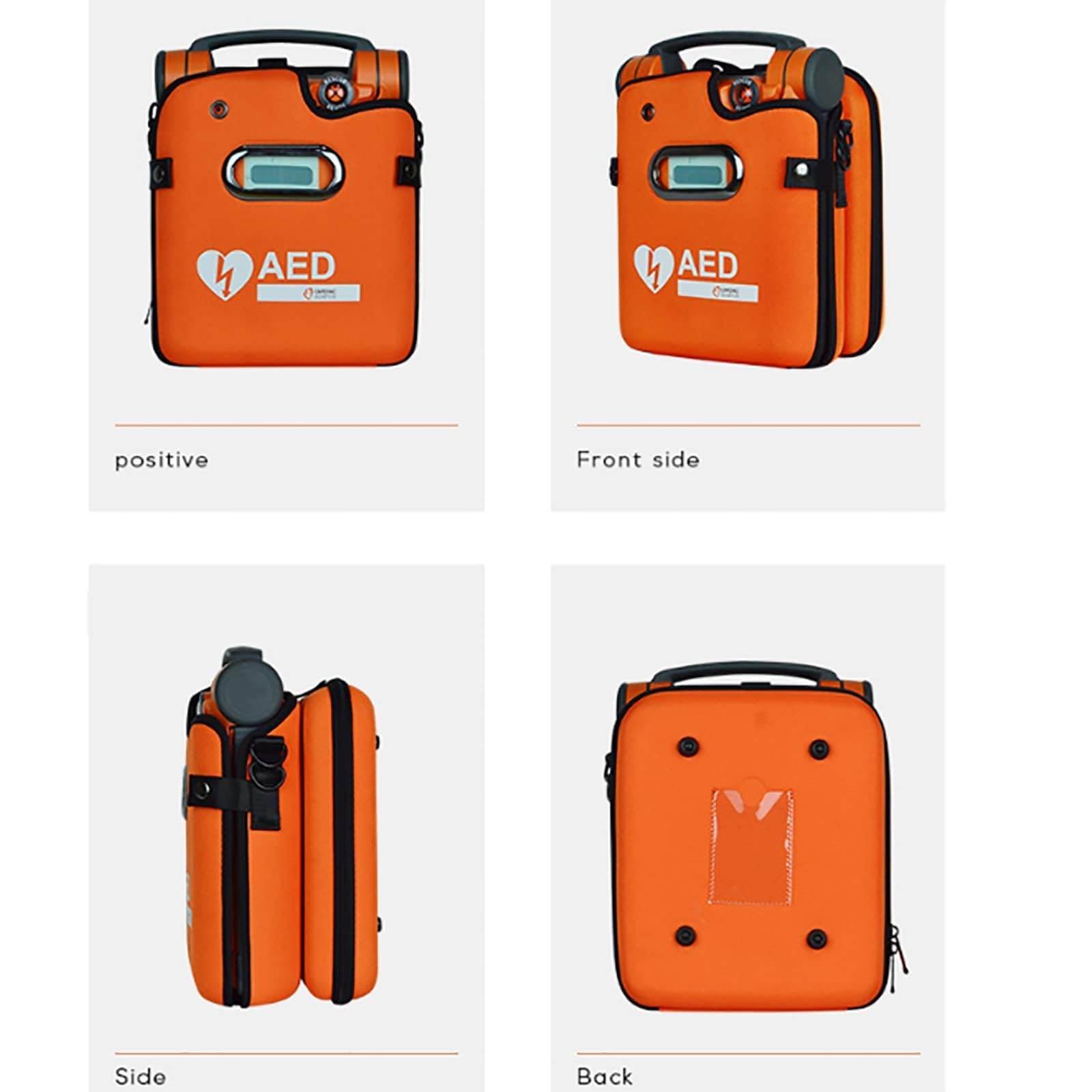 COYEUX Sac De Rangement pour Défibrillateur Aed, Sac De Rangement Durgence pour Traumatismes avec Bandes Réfléchissantes, Compatible avec Le Modèle Aed120g5, Conception avec Fenêtre Transparente pour