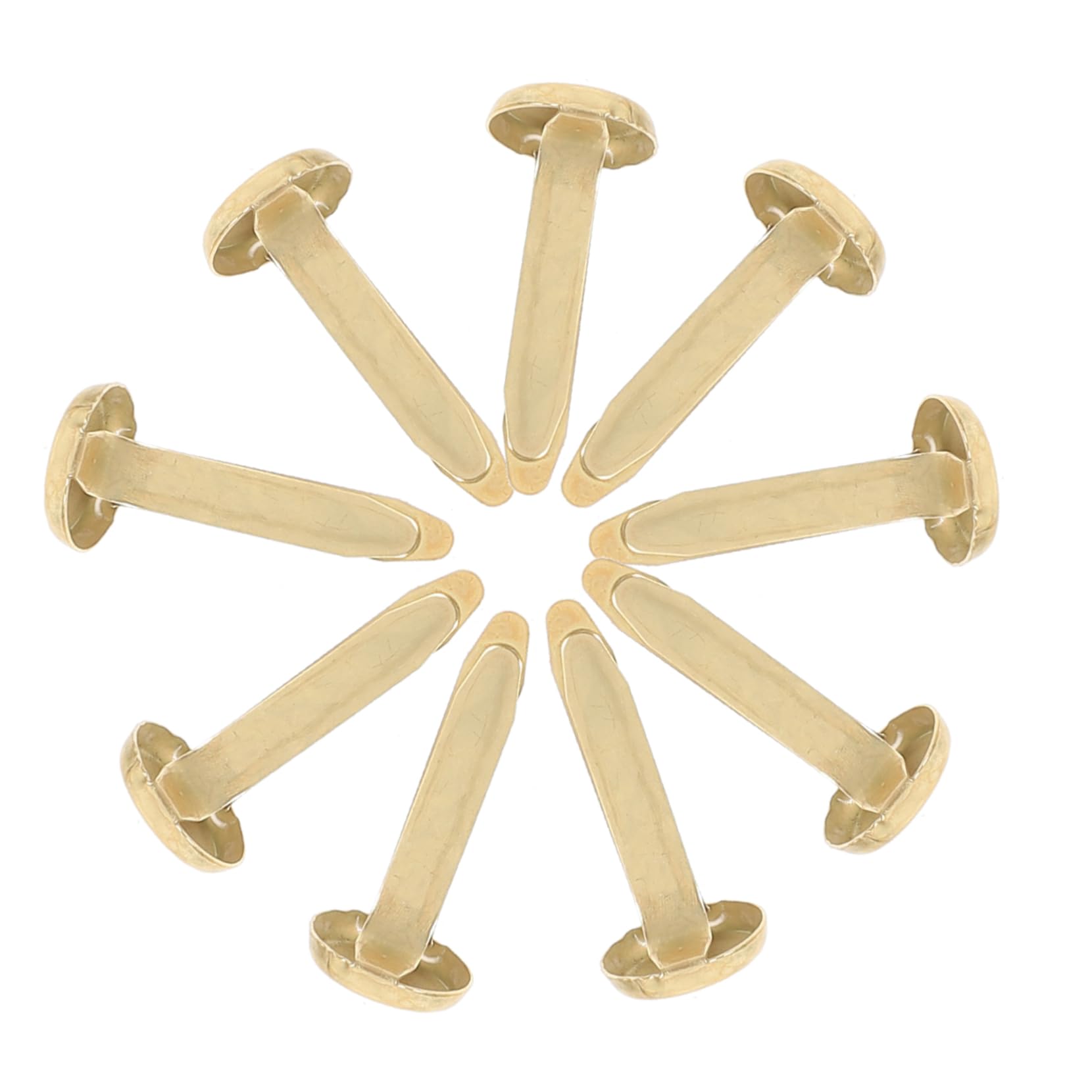 Homoyoyo 100pcs Metal Brad Fasteners Mini Craft Pins for DIY Scrapbook Straight Pins Paper Fasteners