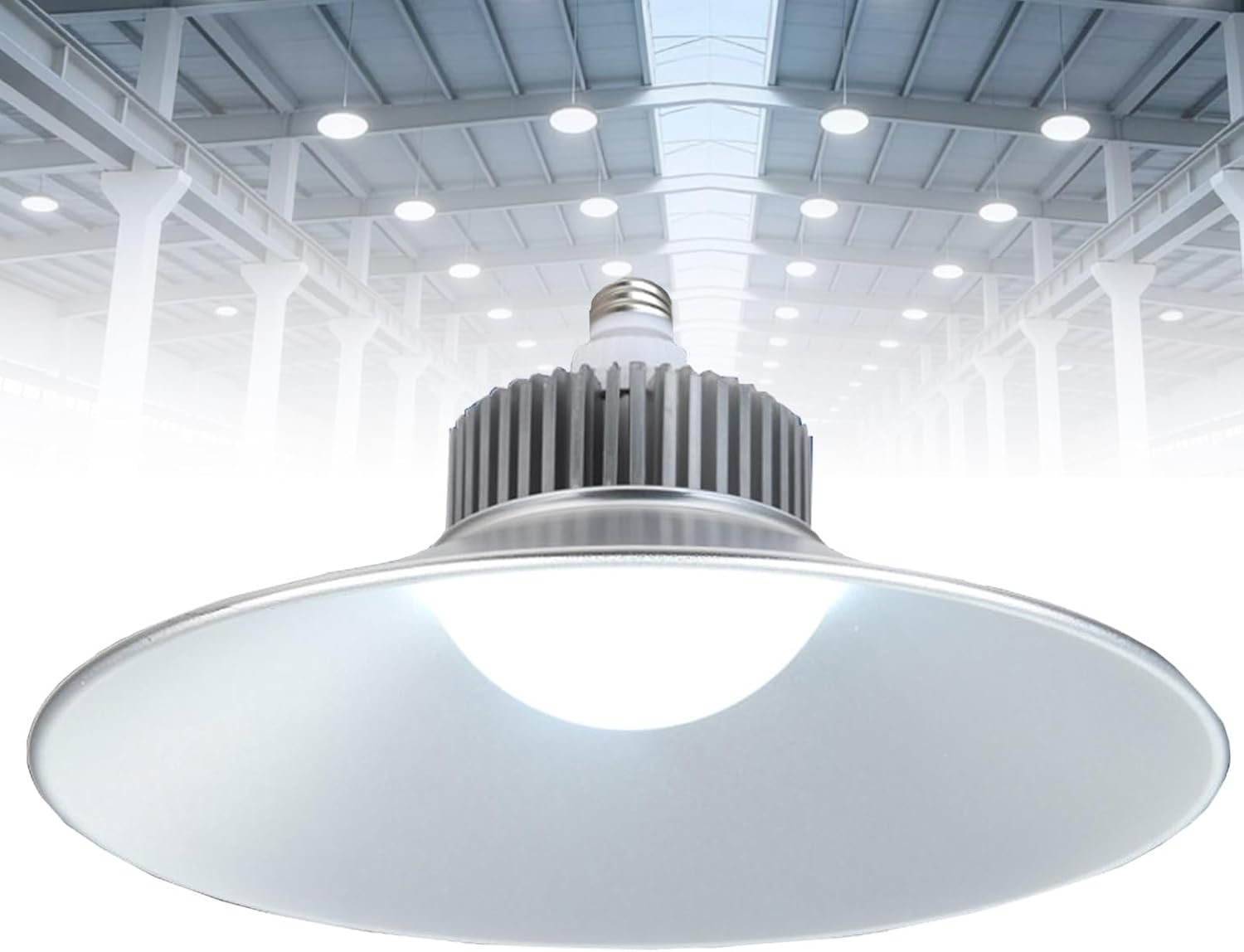 UFO LED High Bay Light 36–200W, High Efficiency 85–265V High Bay Lamp/Bulb 120 Lm/W E27 E40 Shop Lighting for Warehouse Garage Gym(E40,36W)