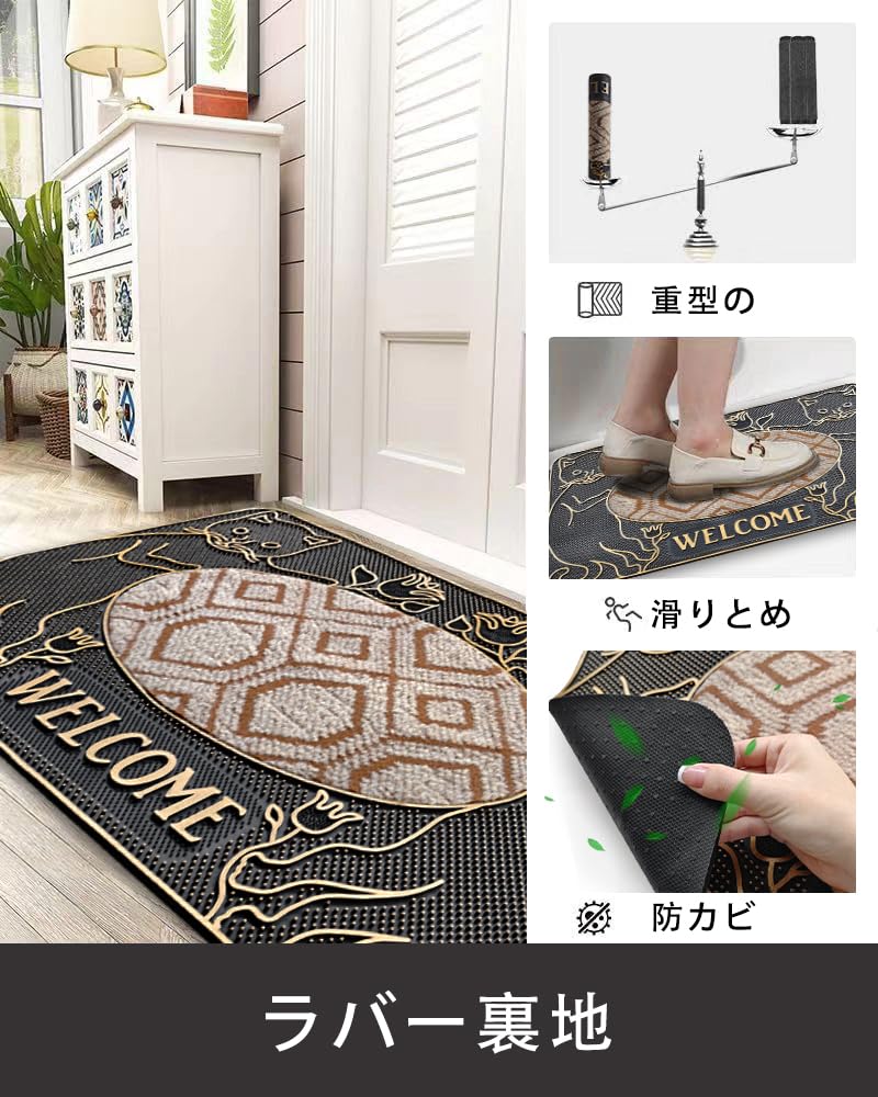 玄関マット泥除けきめ 滑り止め吸水速乾洗える エントランマット ウェルカムマット Amazon | セブンと東 玄関マット泥除けきめ 滑り止め吸水速乾