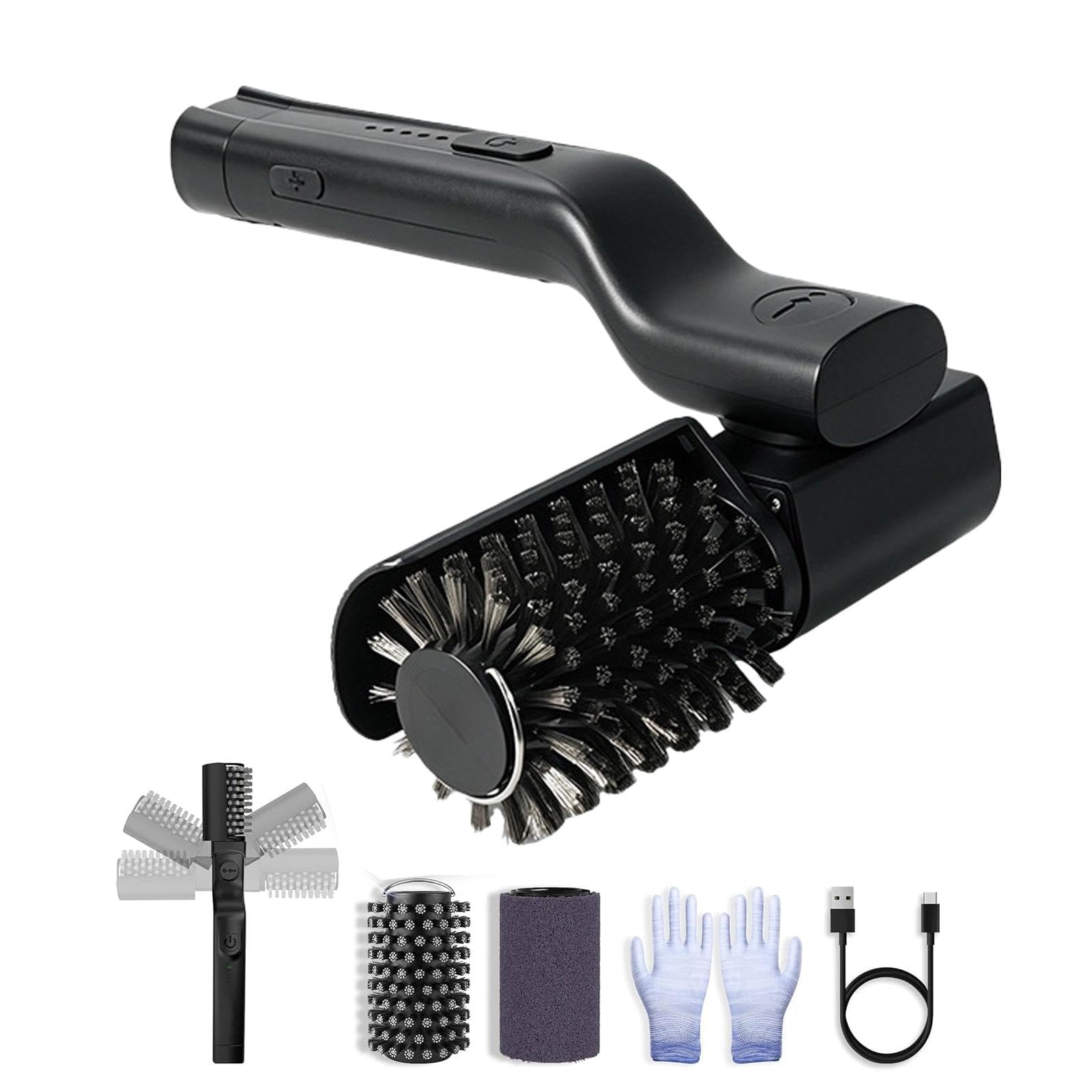 Vahrelo Grillmaster Pro, Rechargeable Grill Cleaning Brush, Cordless Grill Cleaning Brush, Electric Barbecue Cleaner,3-Speed Power, 90-Min Runtime,Waterproof Wire Barbeque Cleaner(A)