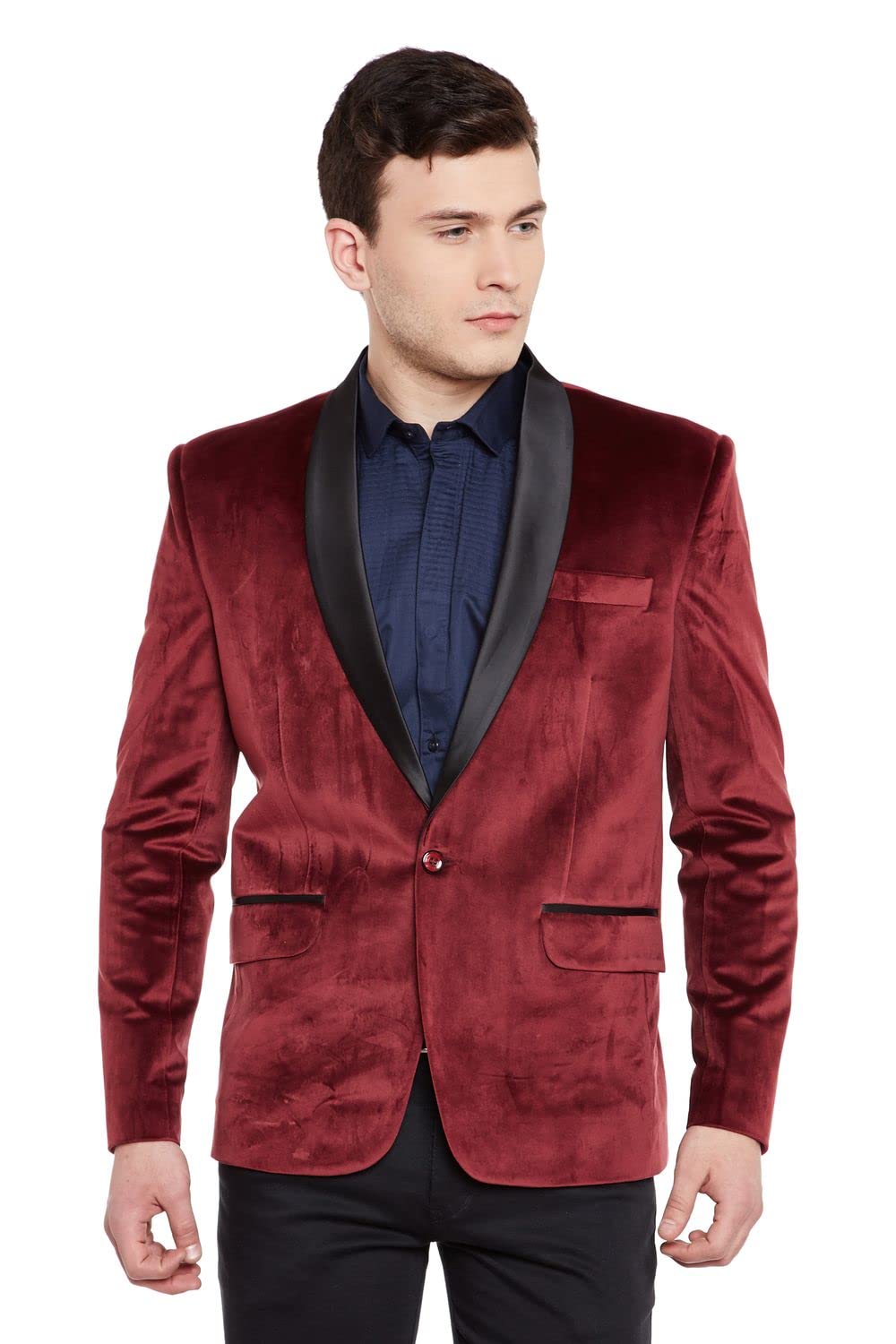 wintage Men's Premium Velvet Notch Lapel Tuxedo Coat Blazer Jacket-picture-44