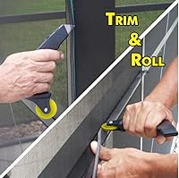 Vista 2 de Herramienta de rodillo de pantalla profesional EZ Screen Spline Roller Tool con herramienta de cuchillo para instalar pantalla, ventanas, puerta