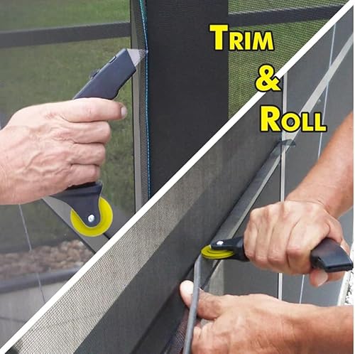 Miniatura 2 de Herramienta de rodillo de pantalla profesional EZ Screen Spline Roller Tool con herramienta de cuchillo para instalar pantalla, ventanas, puerta,