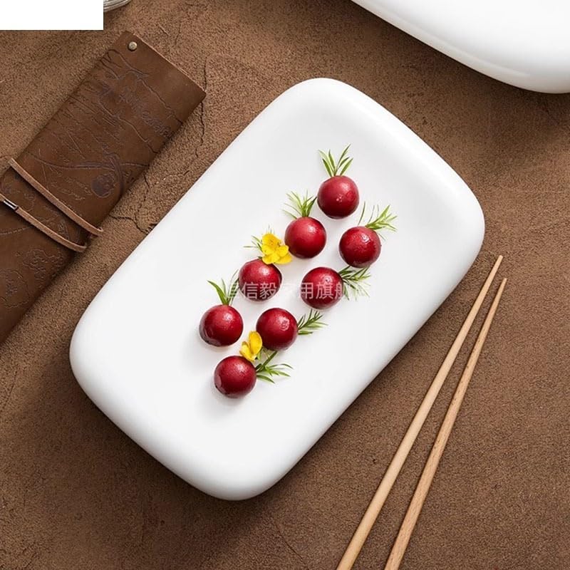 Platos de Camping Plato de cerámica creativo con forma de almohada for comedor, plato aislante for restaurante, plato de postre, plato de sushi, plato de salmón, vajilla especial, platos de ensalada P