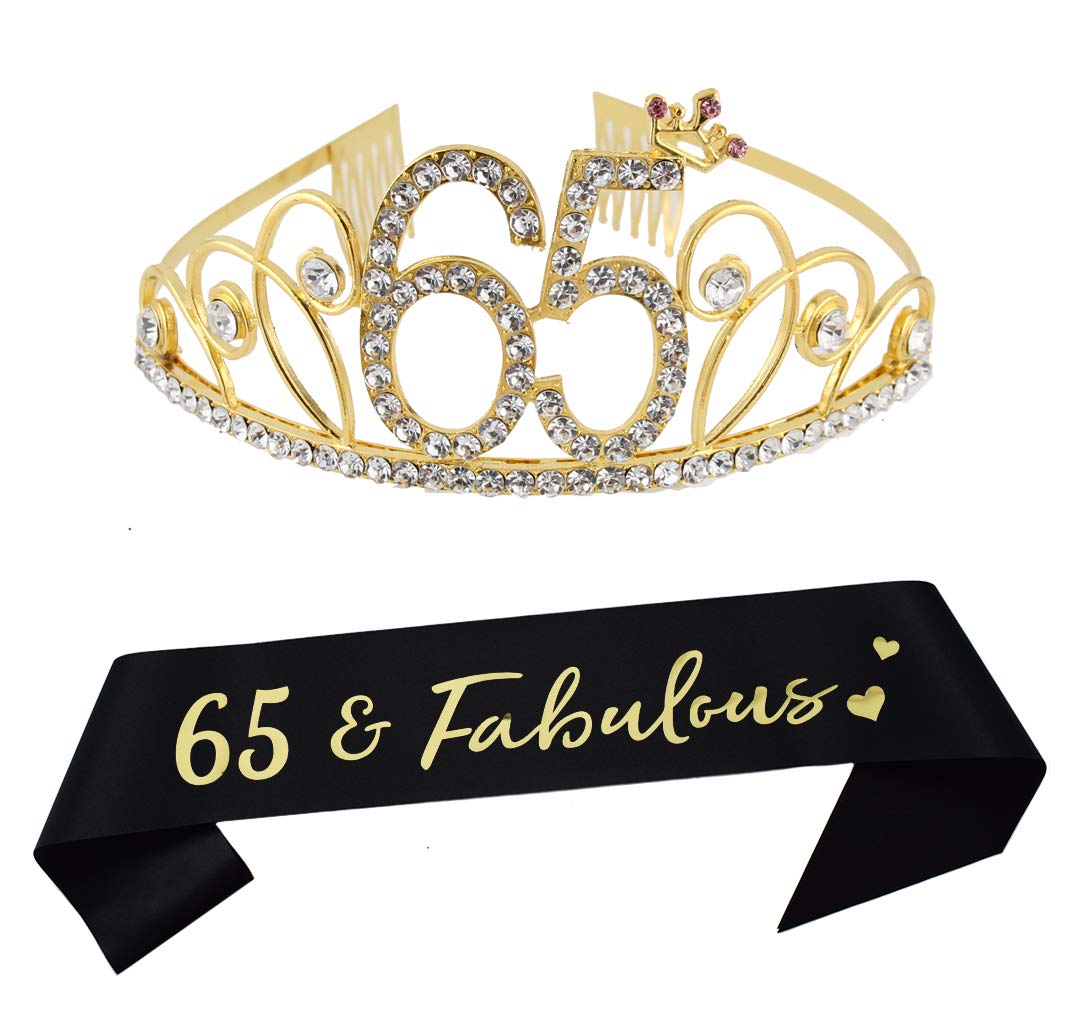 Pack Anniversaire 18 Ans Fille - Écharpe Et Couronne Or Rose Et Noir