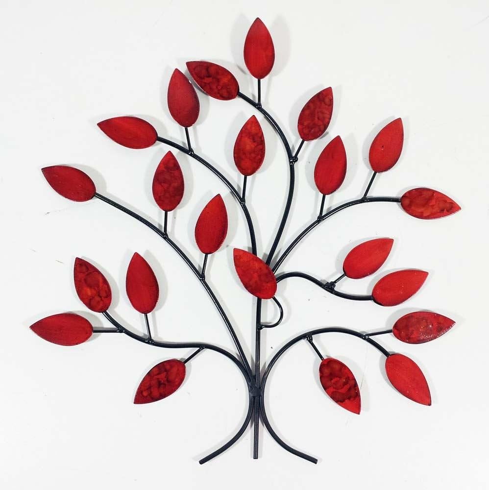 SK Style Contemporary Metal Wall Art Decor Sculpture - Fire Summer Tree Branch