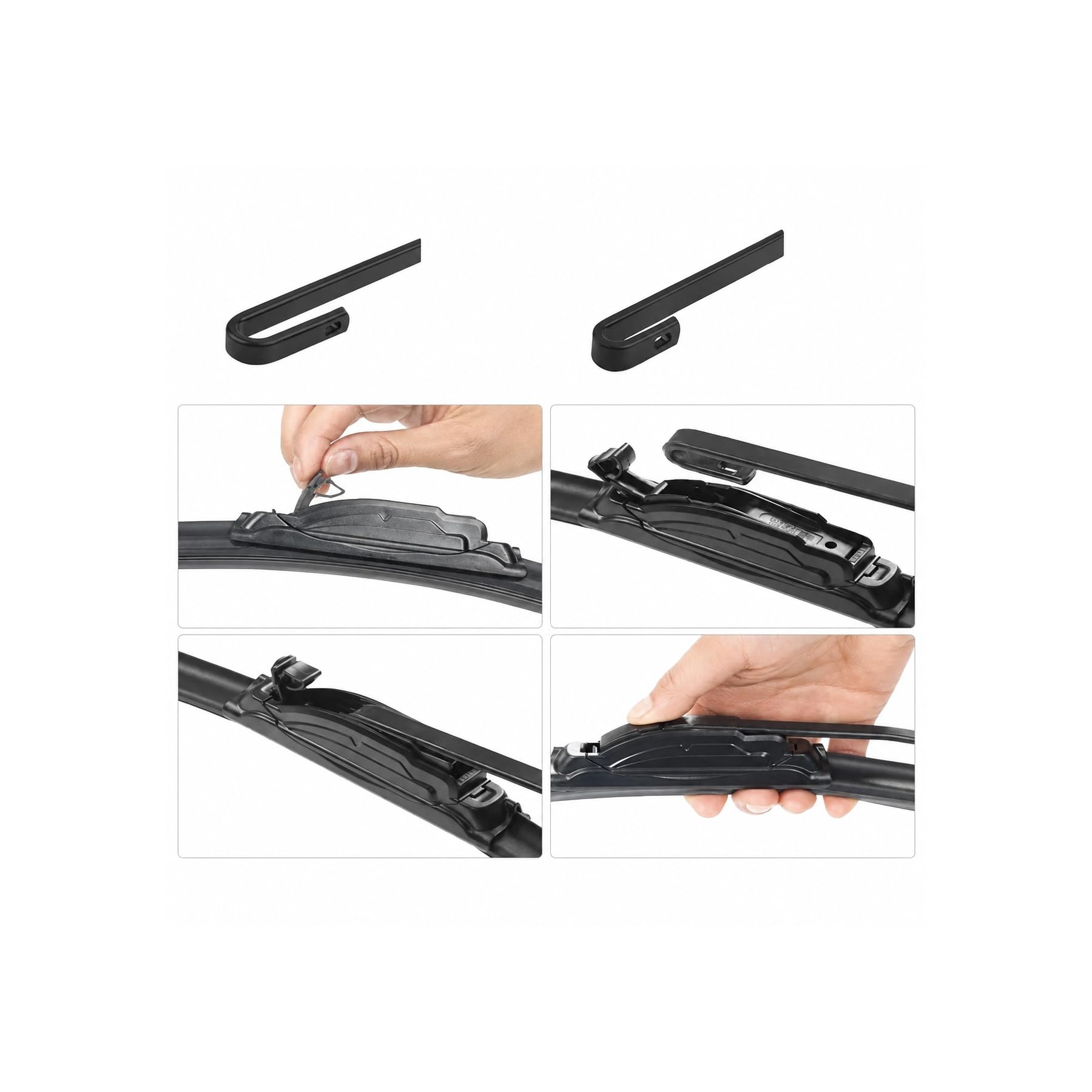 Spazzole tergicristallo | Set spazzole tergicristallo universali per tutte le stagioni con attacco a U/J 24" e 19"