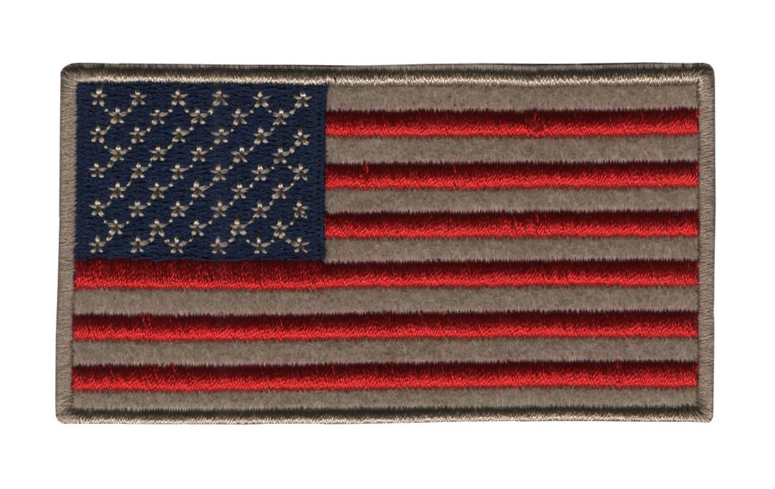 American Flag (US) Applique Embroidered Sew-on Patch ; Size: 9.7cm x 5.3cm for Jackets, Bags, Caps, T-Shirts, Jeans, Outdoor Clothing (1 Piece). (Code: SBX-176)