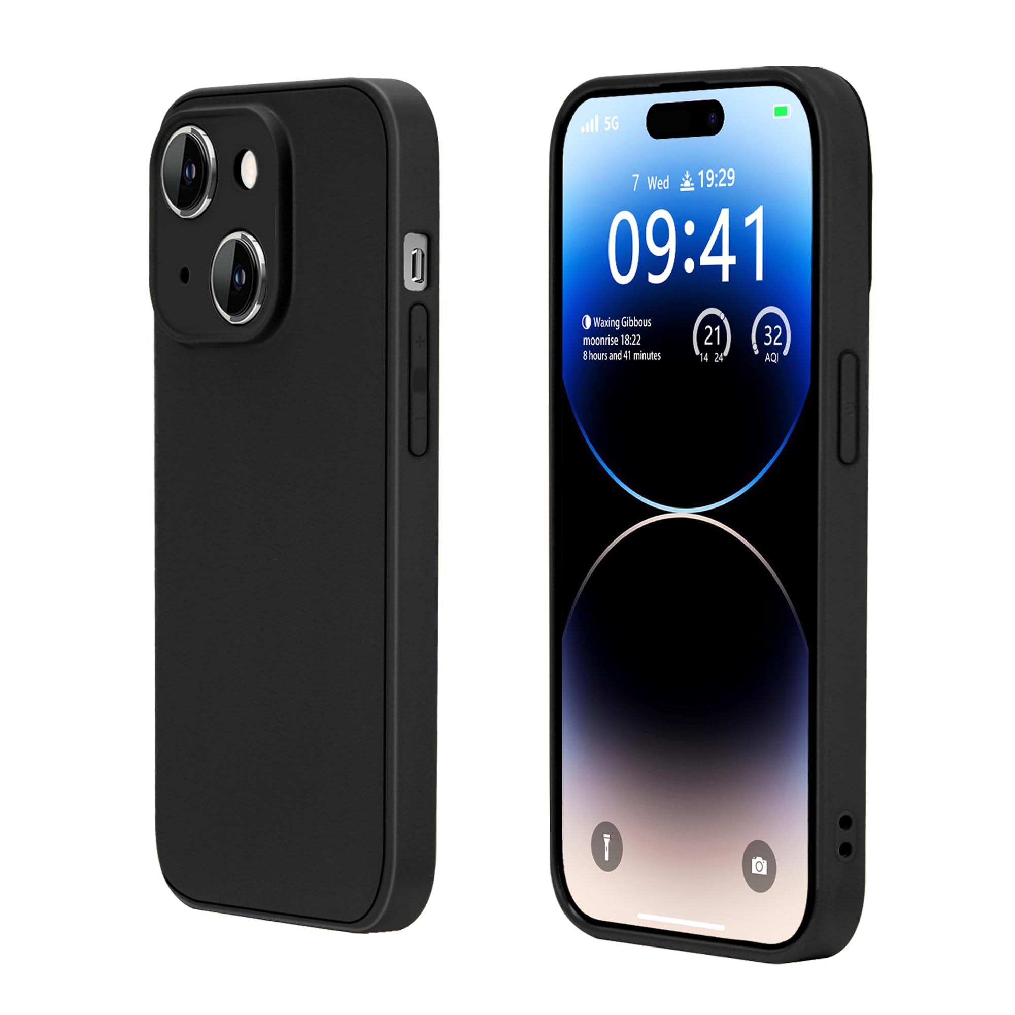 Photo 1 of *BUNDLE OF TWO* Compatible with iPhone 15 6.1 Inches Case,New Upgraded Military-Grade Shock-Proof Camera Lens Provides Full Body Protection for Men and Women(Black) iphone 15 black